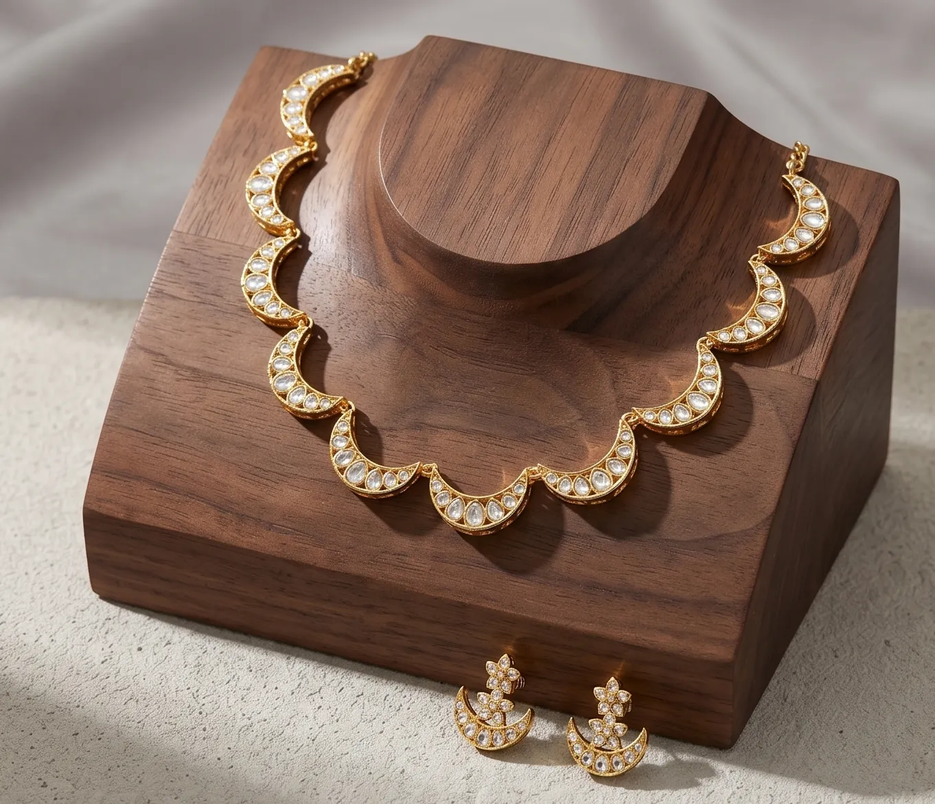 Chandbali Inspired Polki Choker Set